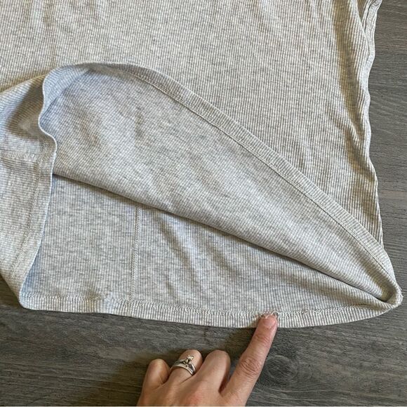 Universal Thread Ribbed Tank Top Small Marled Grey Cotton Stretch - Picture 9 of 11